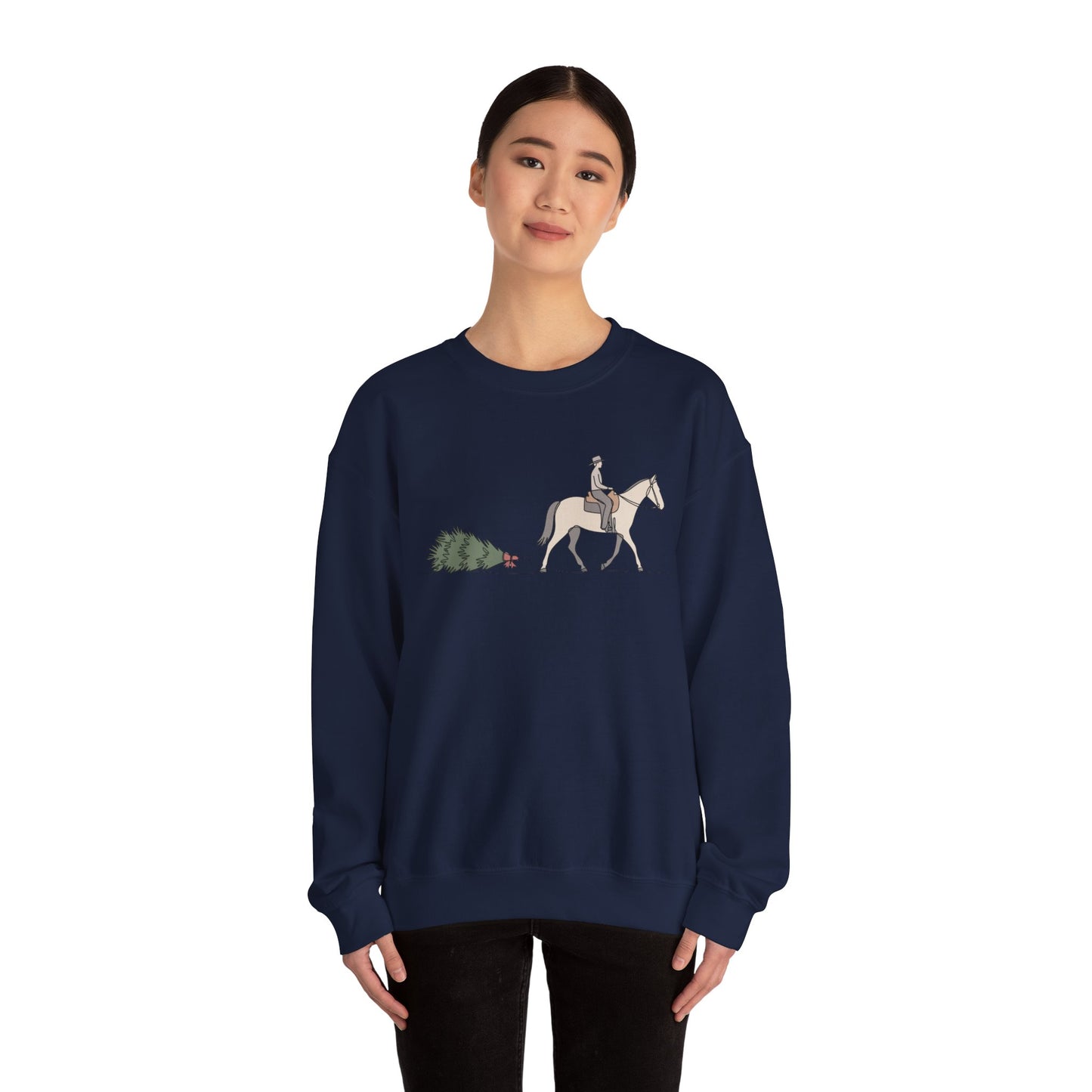 Horse and Tree Crewneck Sweatshirt