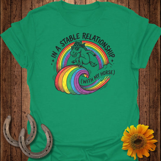 In A Stable Relationship With My Horse T-Shirt