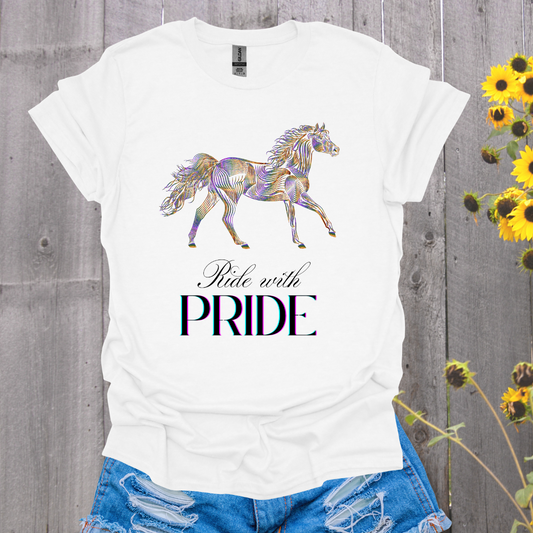 Ride With Pride Horse T-Shirt