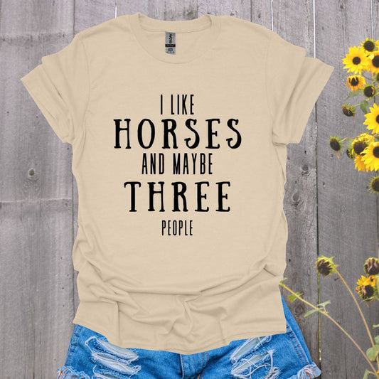 I Like Horses T-Shirt - Unisex Softstyle