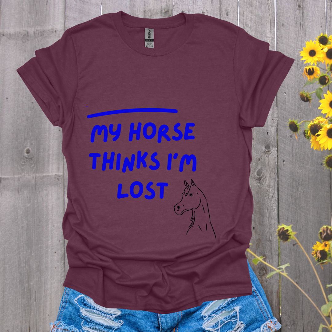 My Horse Thinks I'm Lost Endurance Rider Softstyle T-Shirt
