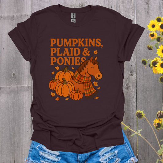 Plaid and Ponies Horse T-Shirt