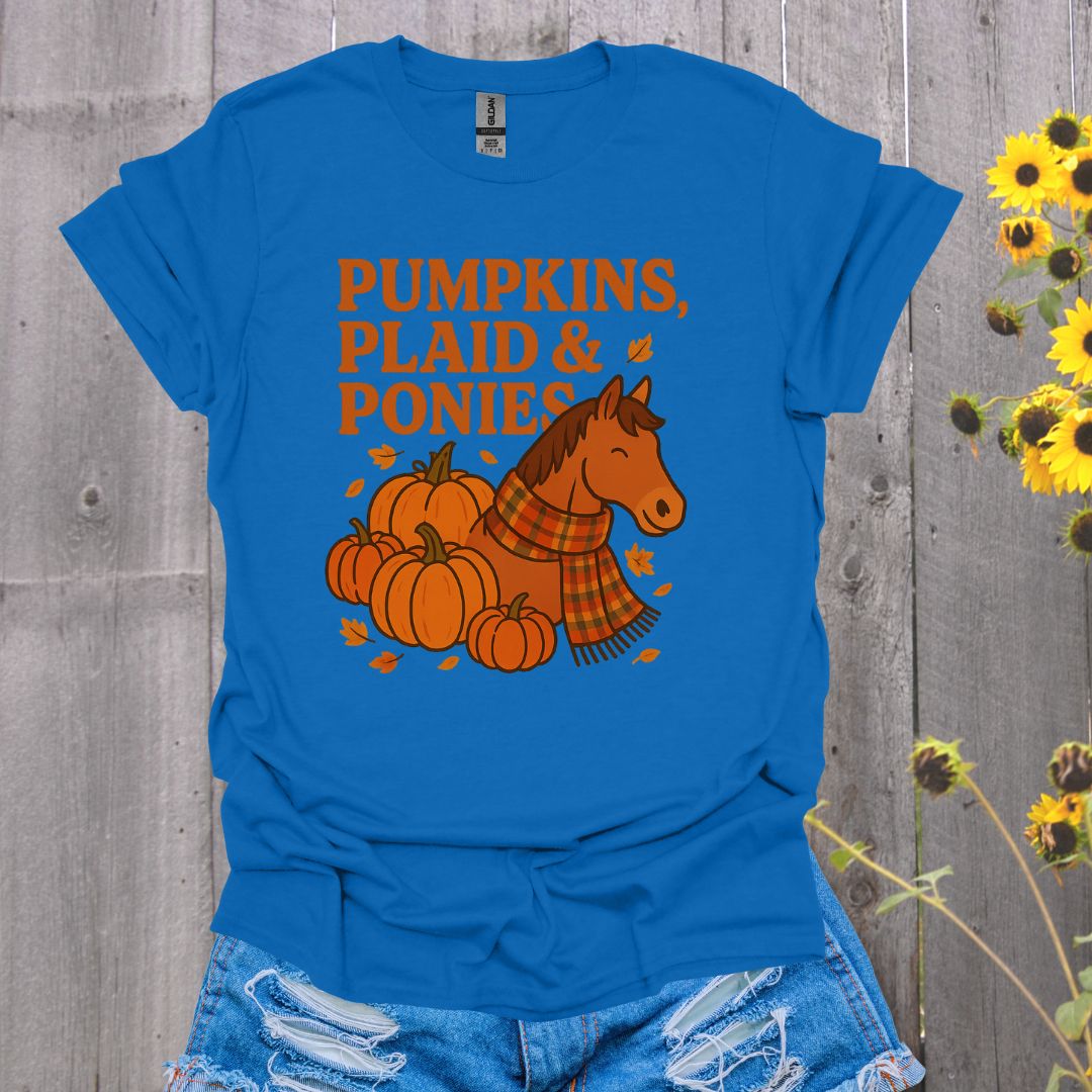 Plaid and Ponies Horse T-Shirt