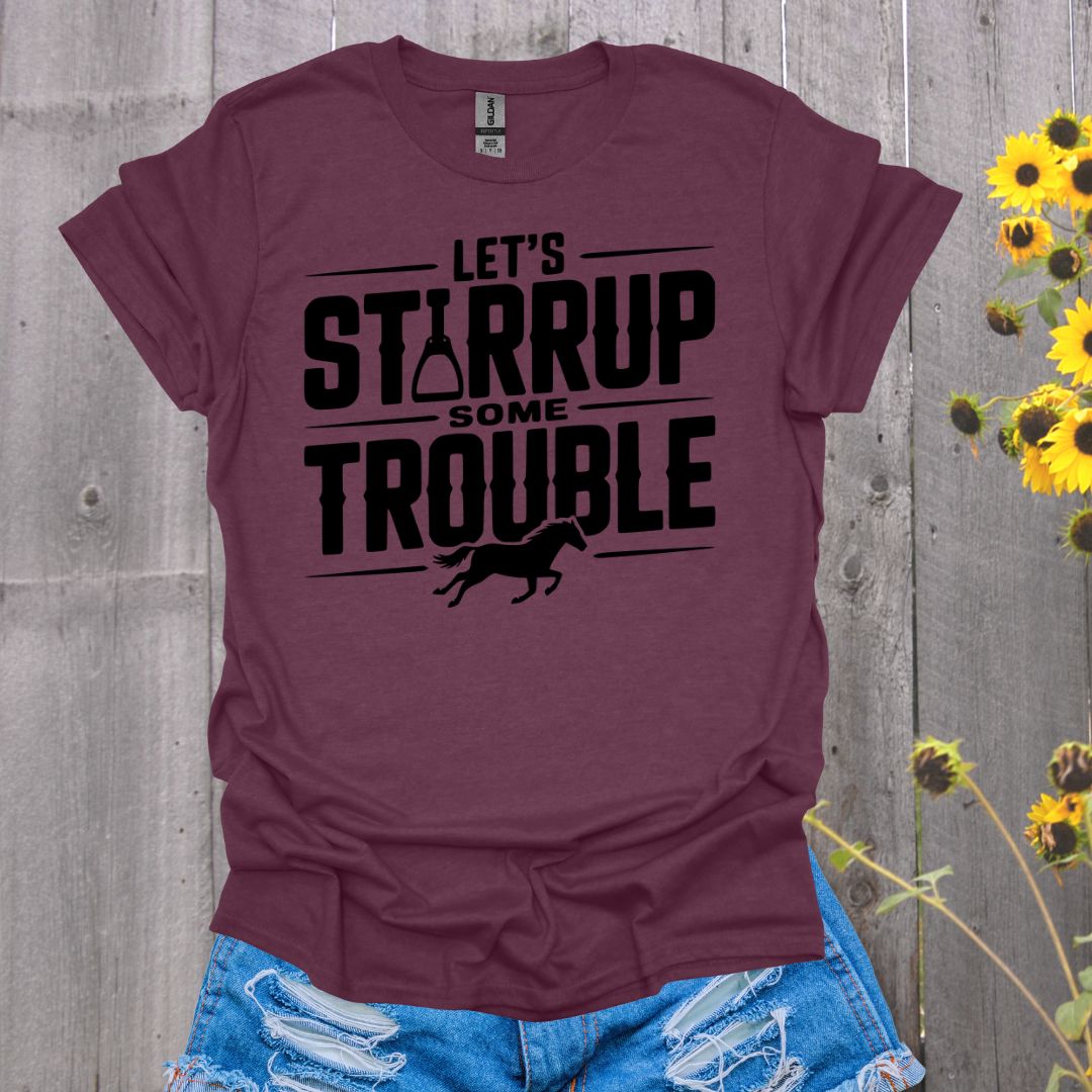 Stirrup Trouble Horse T-Shirt