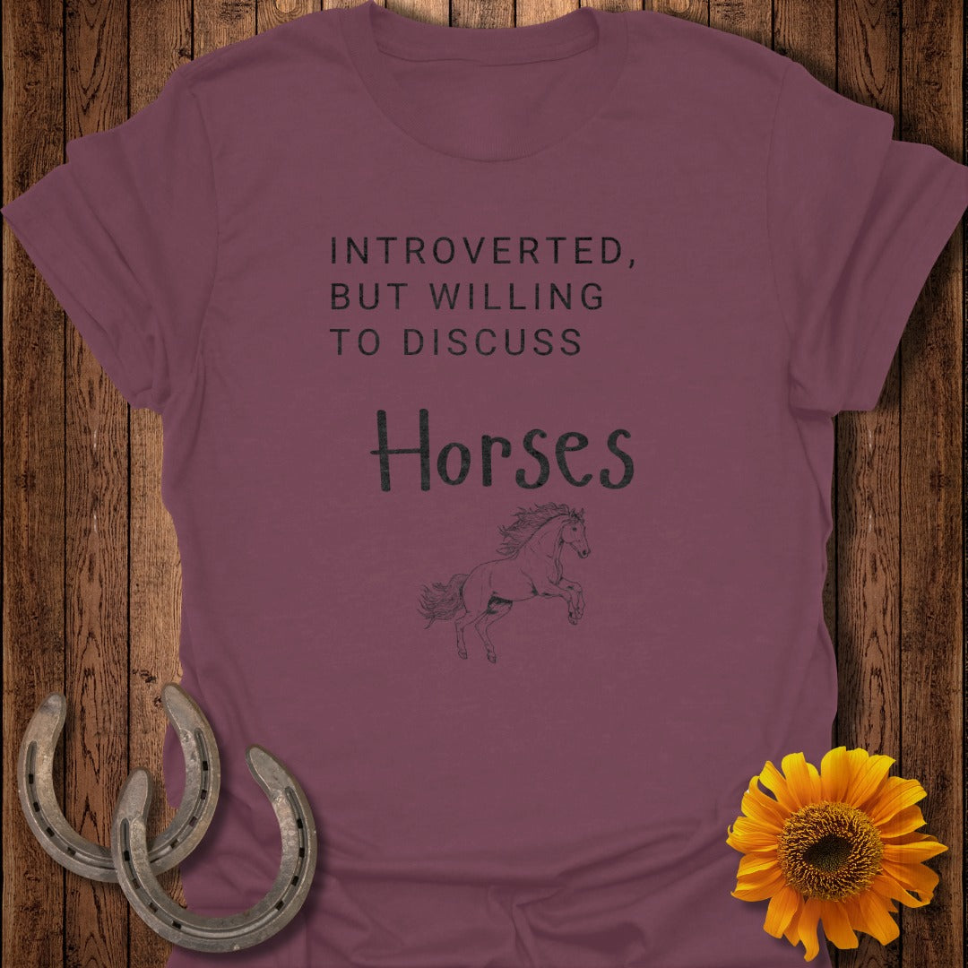 Introverted, but Willing to Discuss Horses Softstyle T-Shirt