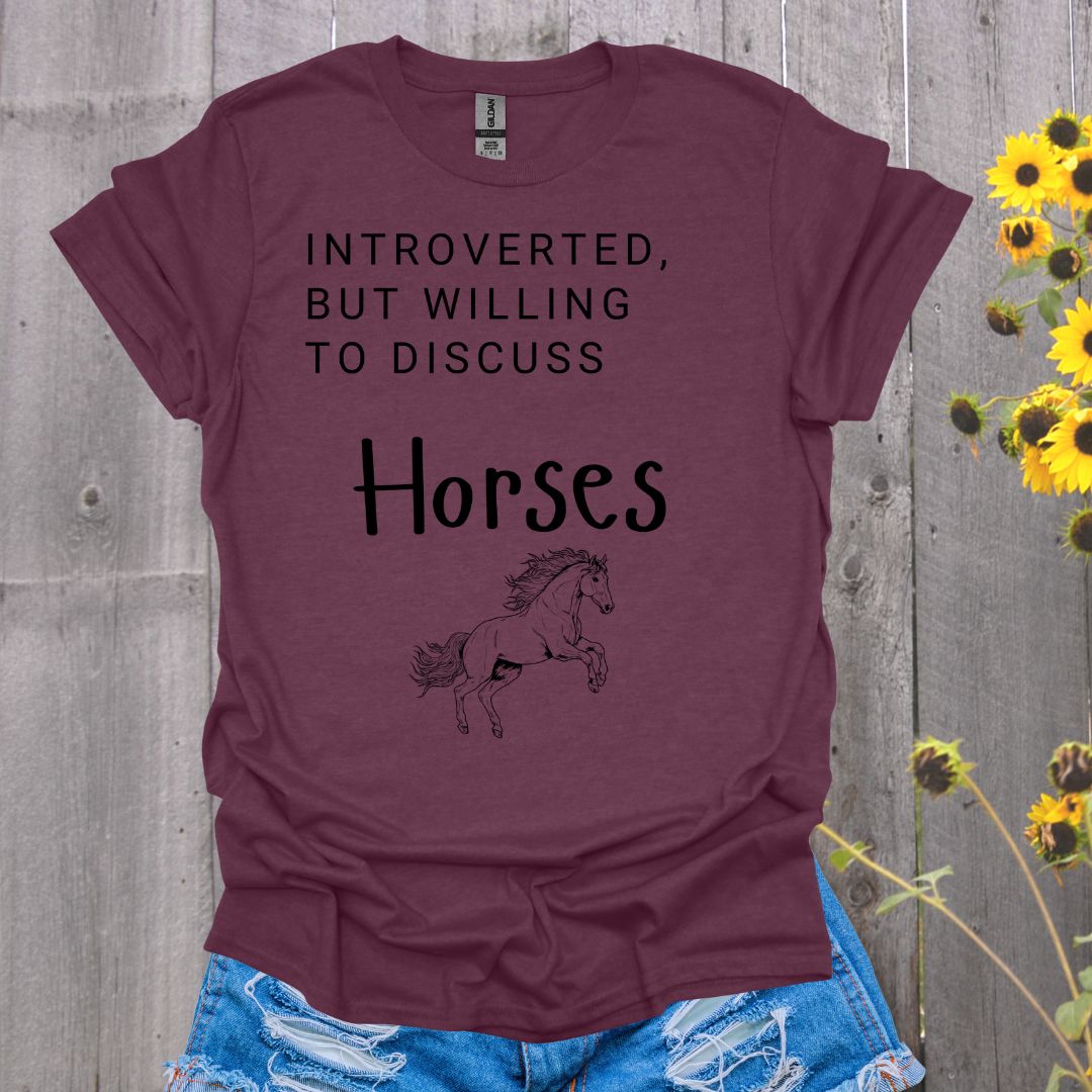 Introverted, but Willing to Discuss Horses Softstyle T-Shirt