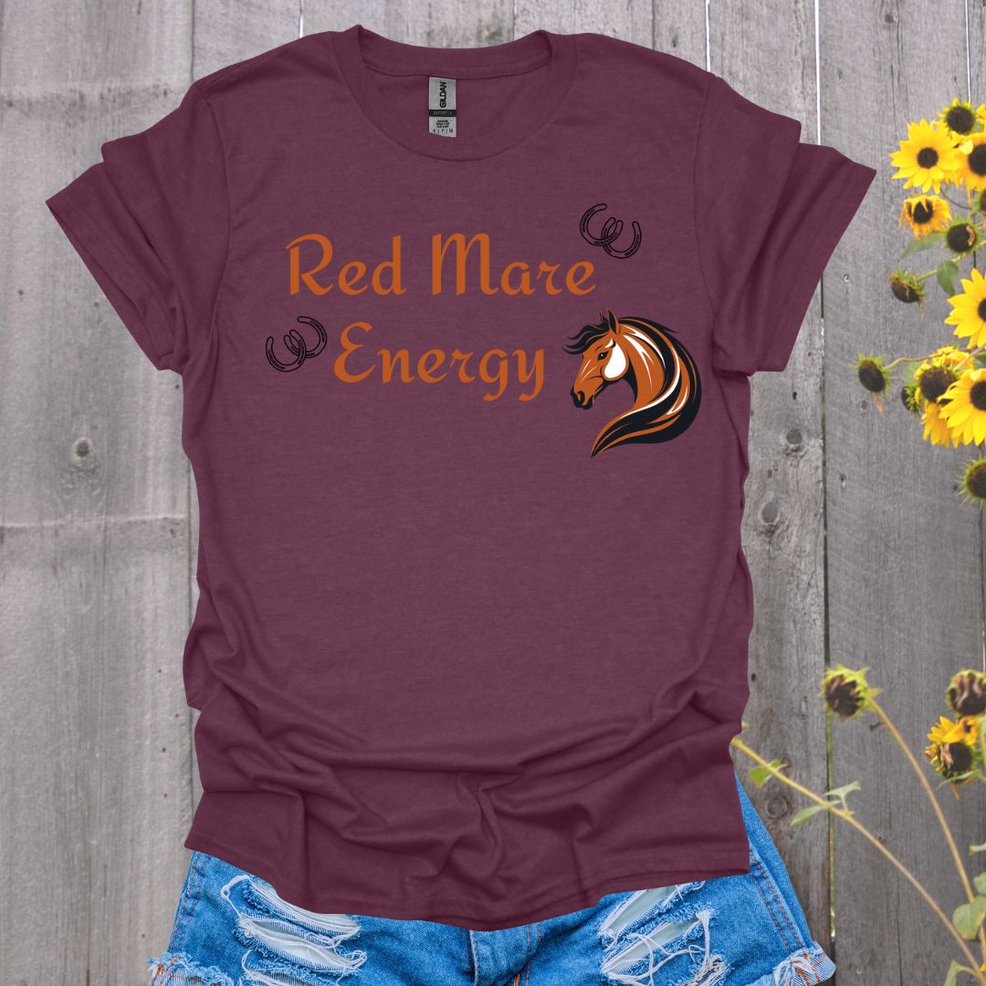 Red Mare Energy Horse T-Shirt