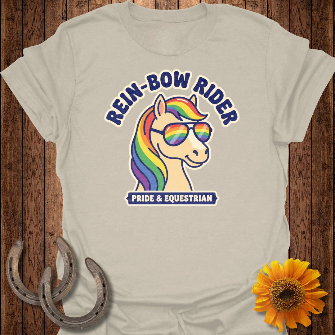 Rein-Bow Rider Pride Equestrian Graphic T-shirt