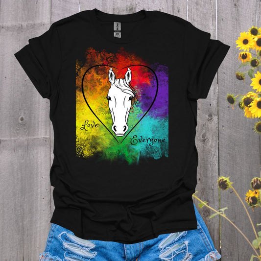 Love Everyone Horse Pride T-Shirt