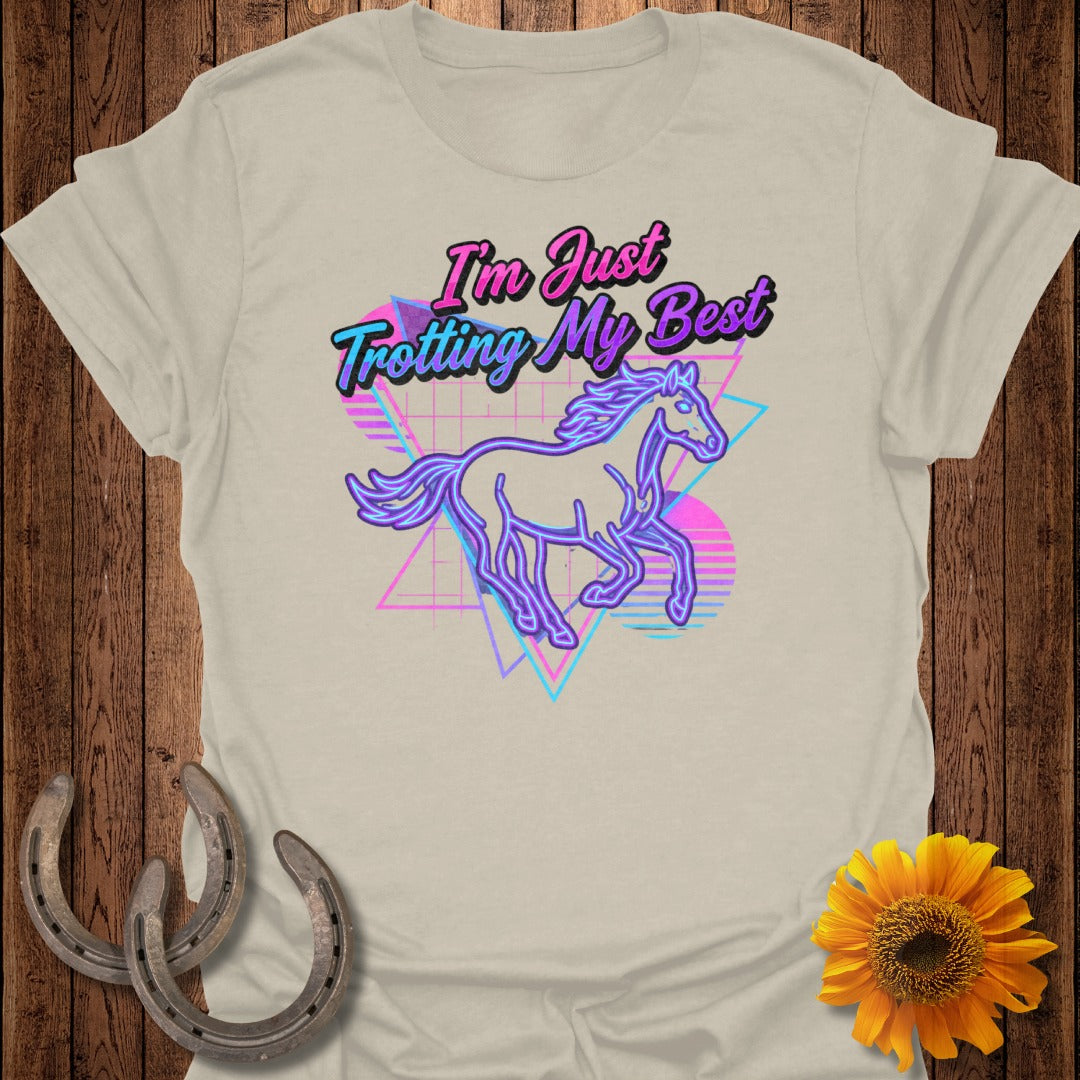 I'm Just Trotting My Best Colorful Horse T-shirt