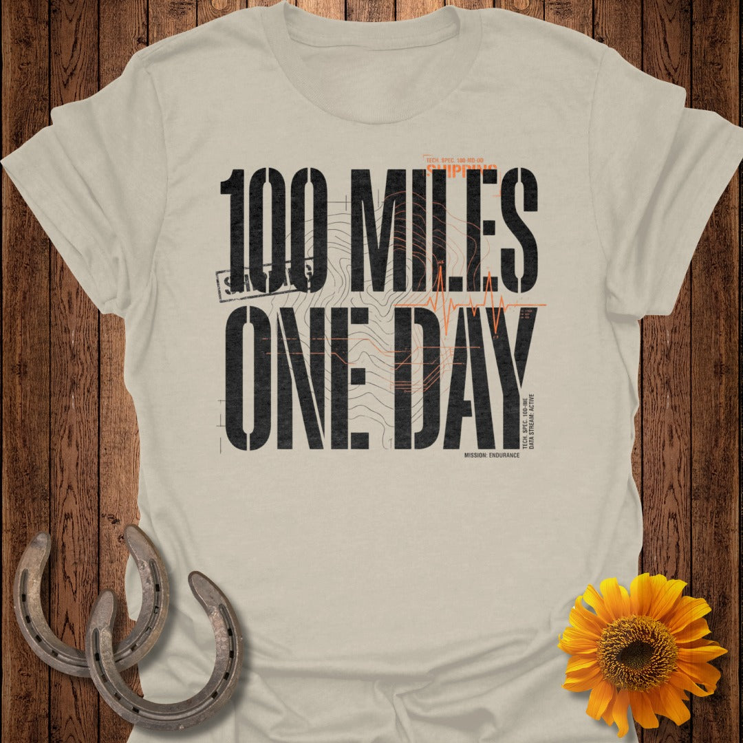 100 Miles One Day Motivational Fitness Shirt