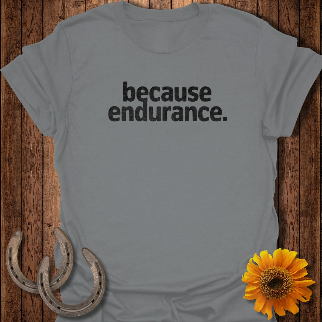 Because Endurance Motivational Design Tee Shirt
