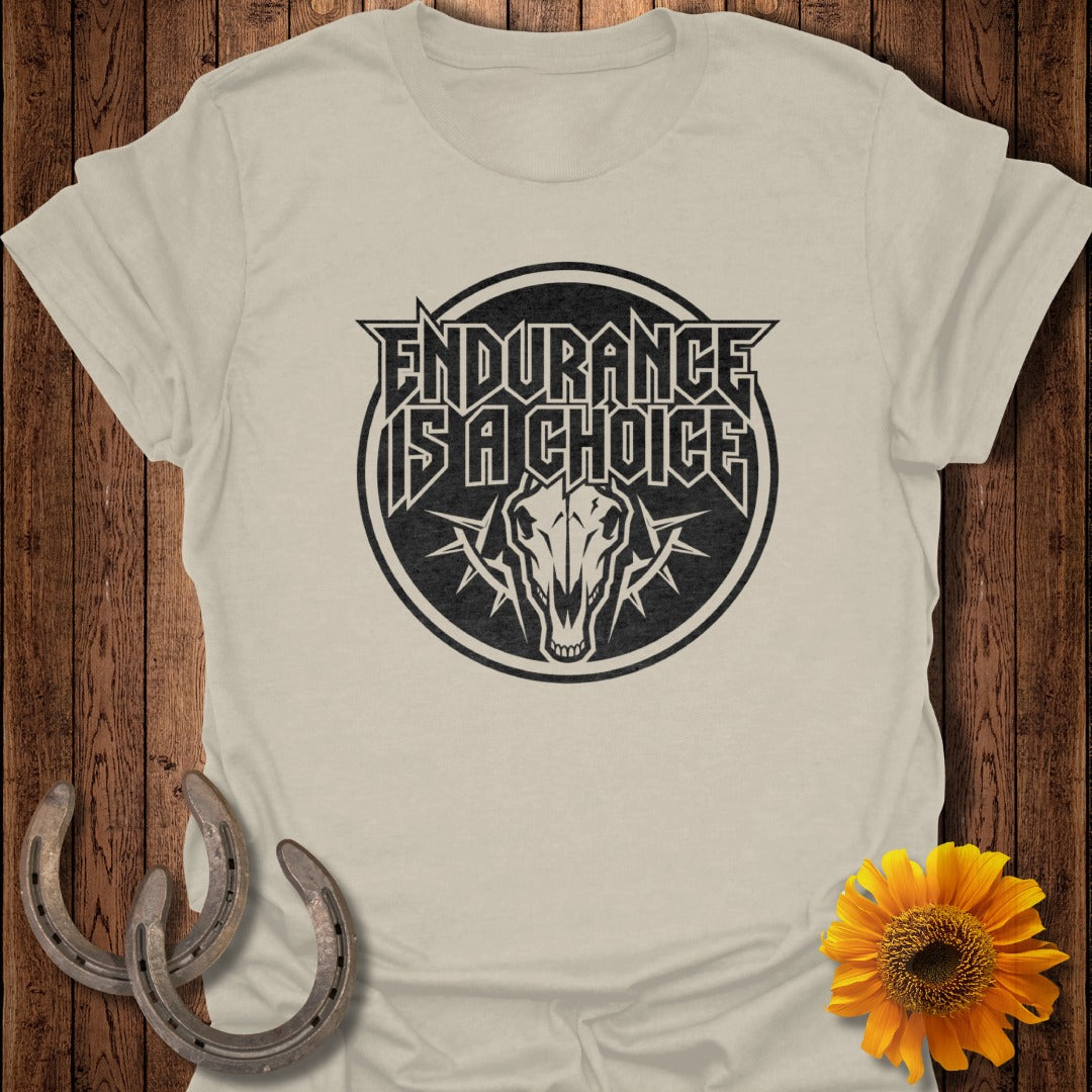Endurance Is A Choice Skull Graphic T-shirt