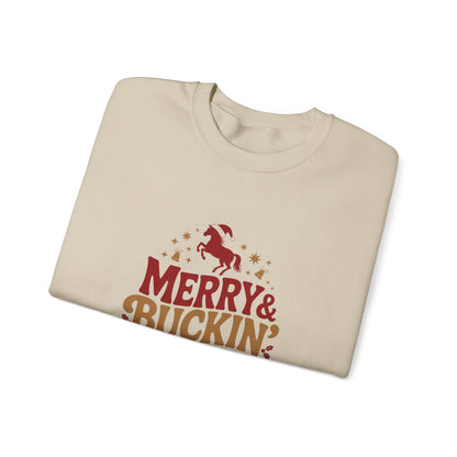 Merry Bucking Bright Crewneck Sweatshirt