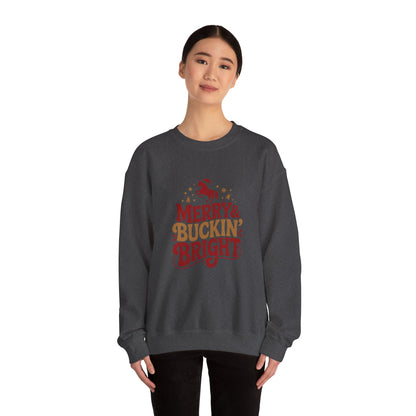 Merry Bucking Bright Crewneck Sweatshirt