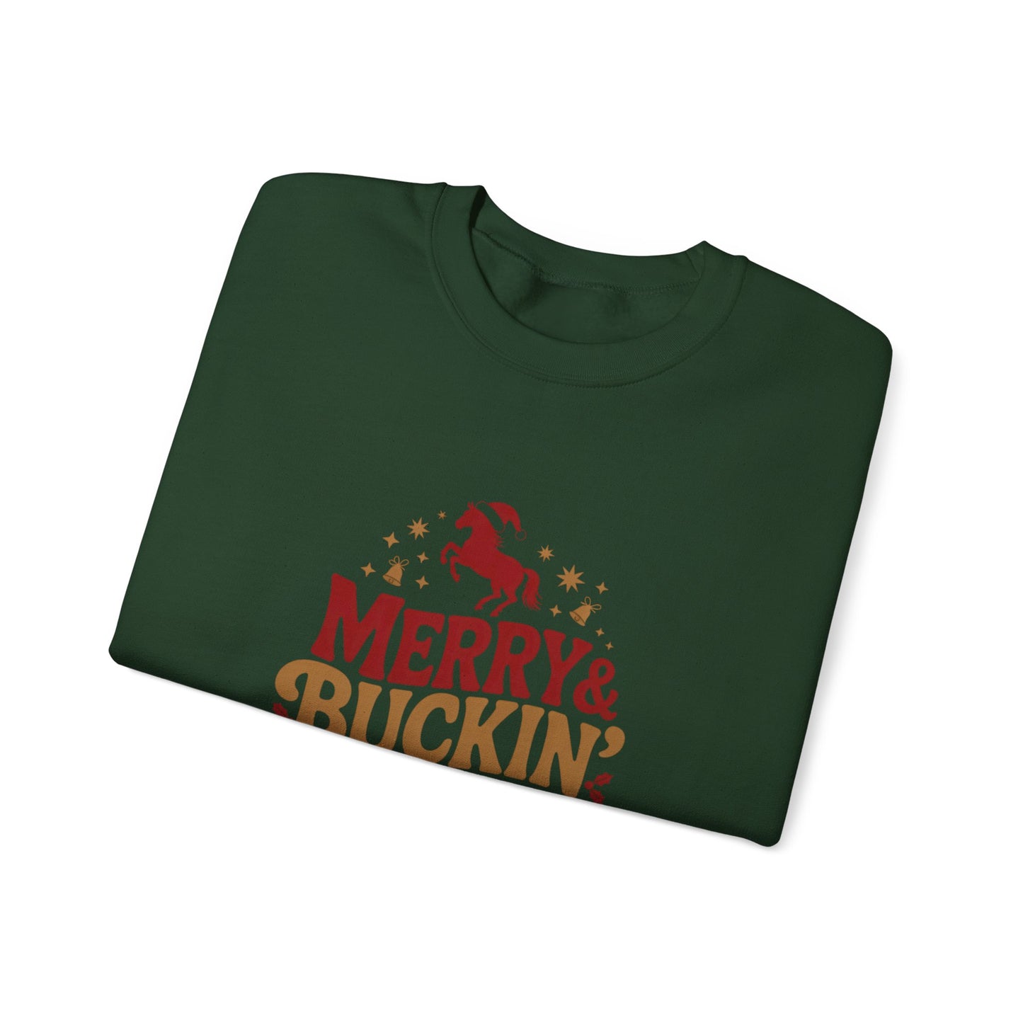 Merry Bucking Bright Crewneck Sweatshirt
