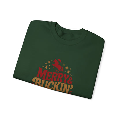 Merry Bucking Bright Crewneck Sweatshirt