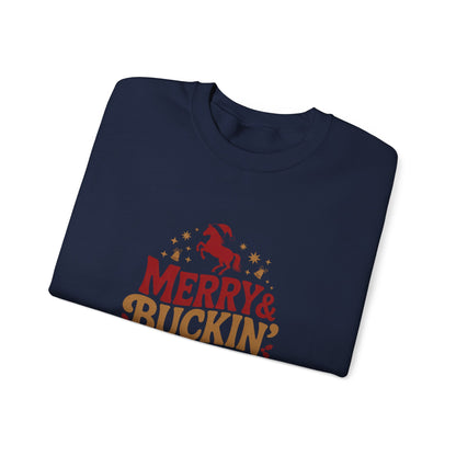 Merry Bucking Bright Crewneck Sweatshirt