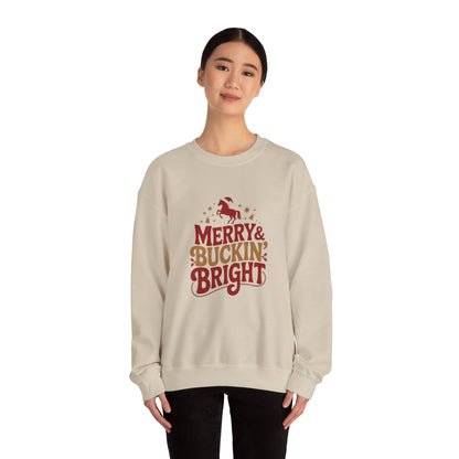 Merry Bucking Bright Crewneck Sweatshirt