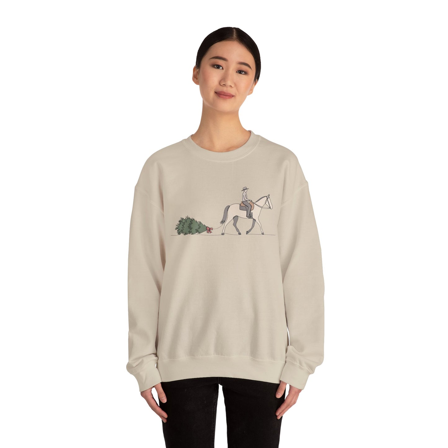 Horse and Tree Crewneck Sweatshirt
