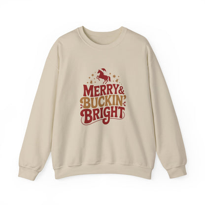 Merry Bucking Bright Crewneck Sweatshirt