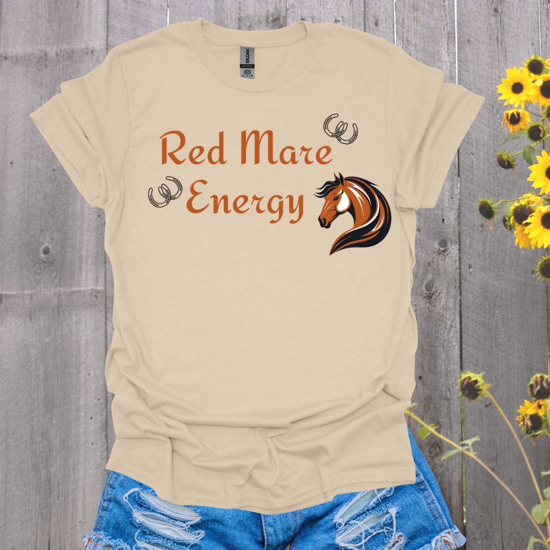 Red Mare Energy Horse T-Shirt