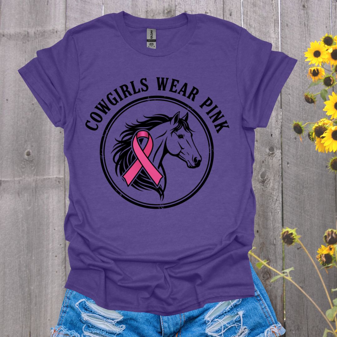 Cowgirls Wear Pink Horse T-Shirt