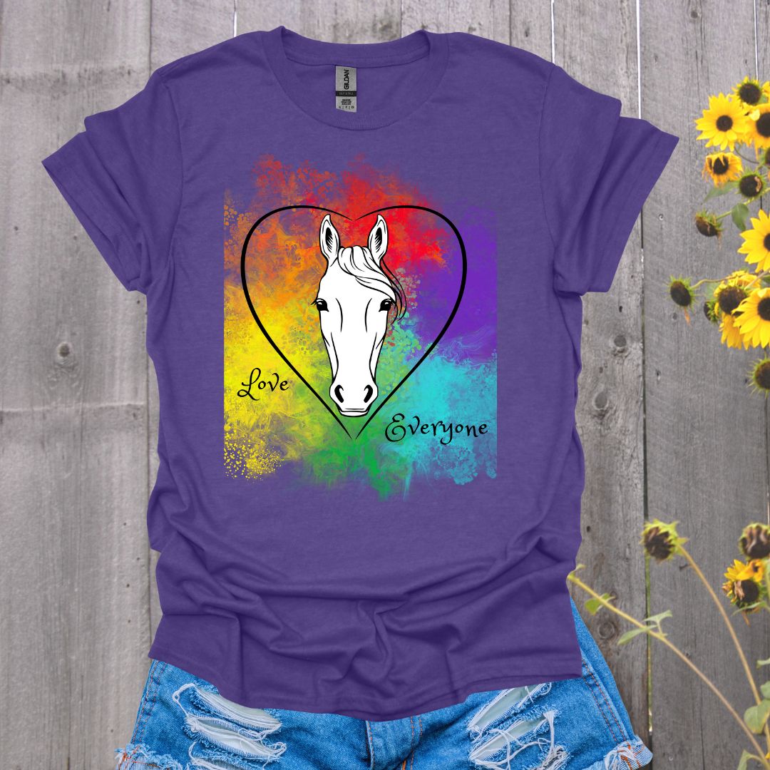 Love Everyone Horse Pride T-Shirt