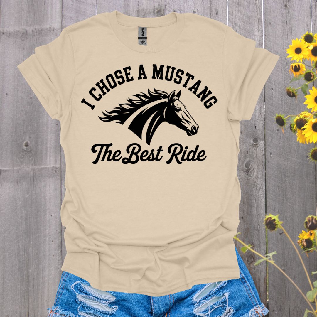 Best Ride Mustang Horse T-Shirt