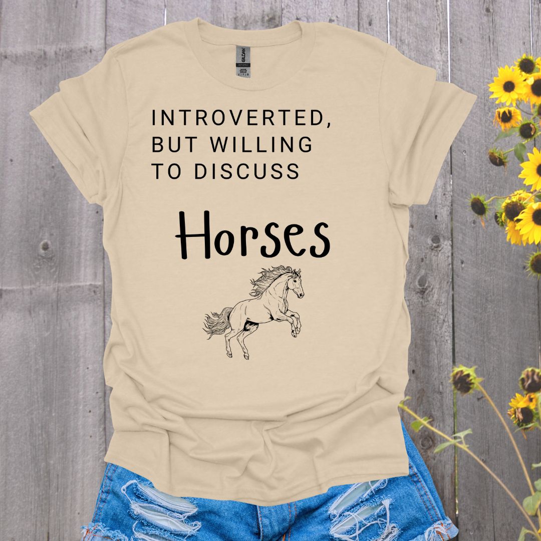 Introverted, but Willing to Discuss Horses Softstyle T-Shirt