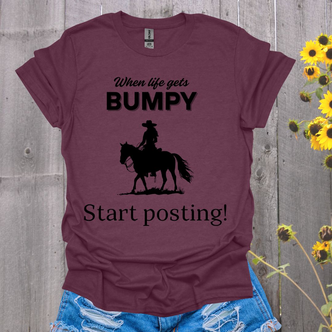 Life Gets Bumpy Horse T-Shirt