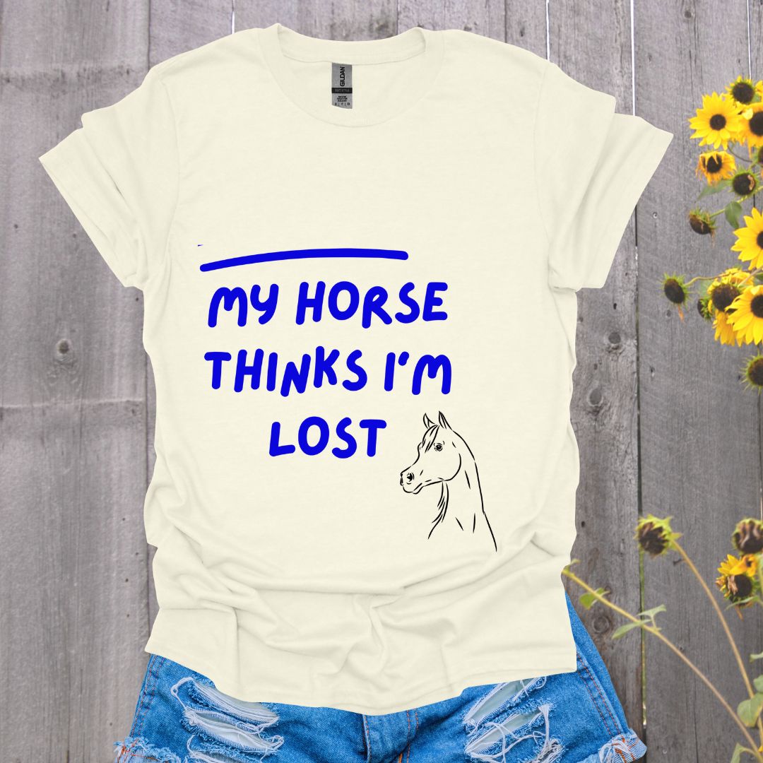 My Horse Thinks I'm Lost Endurance Rider Softstyle T-Shirt