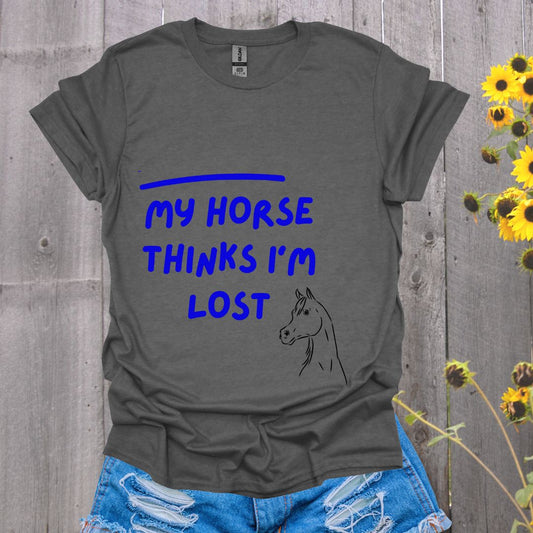 My Horse Thinks I'm Lost Endurance Rider Softstyle T-Shirt