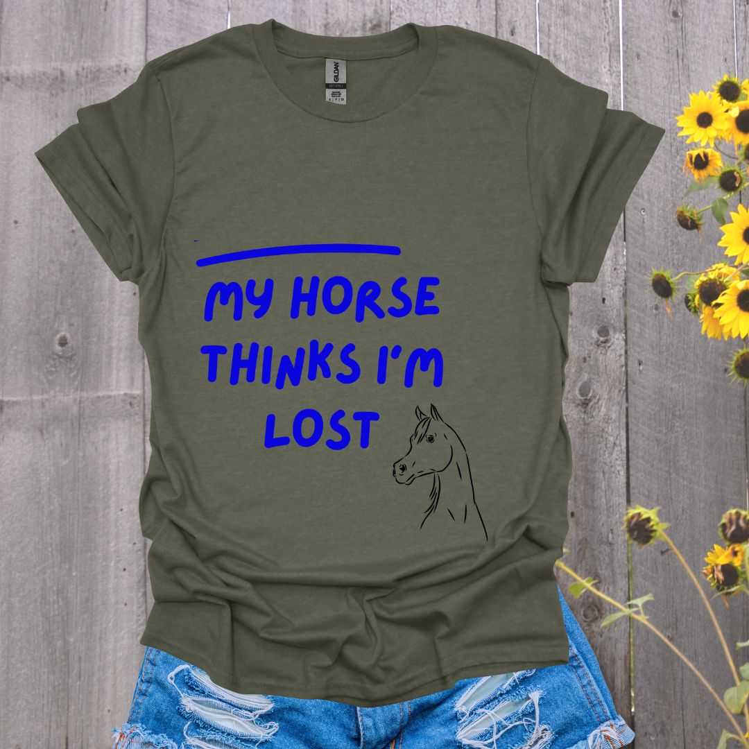 My Horse Thinks I'm Lost Endurance Rider Softstyle T-Shirt