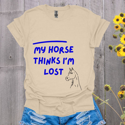 My Horse Thinks I'm Lost Endurance Rider Softstyle T-Shirt