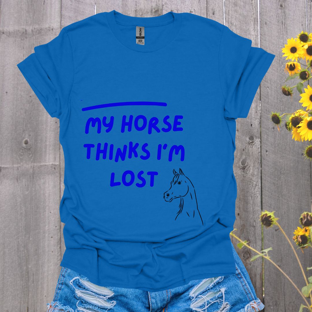 My Horse Thinks I'm Lost Endurance Rider Softstyle T-Shirt