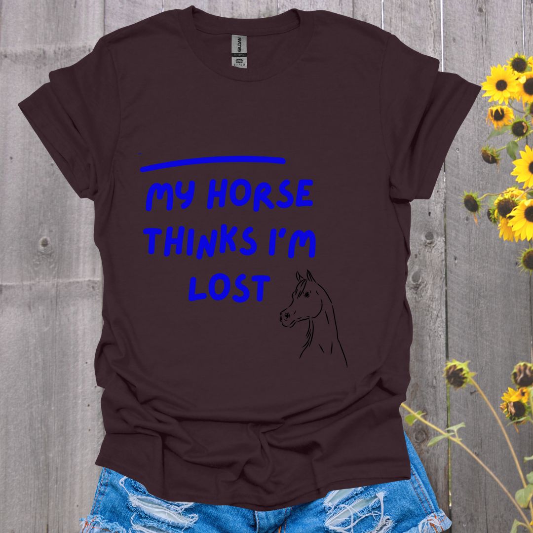 My Horse Thinks I'm Lost Endurance Rider Softstyle T-Shirt
