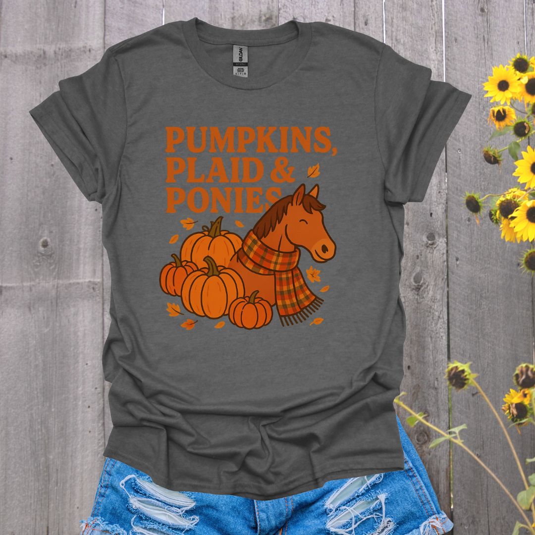 Plaid and Ponies Horse T-Shirt