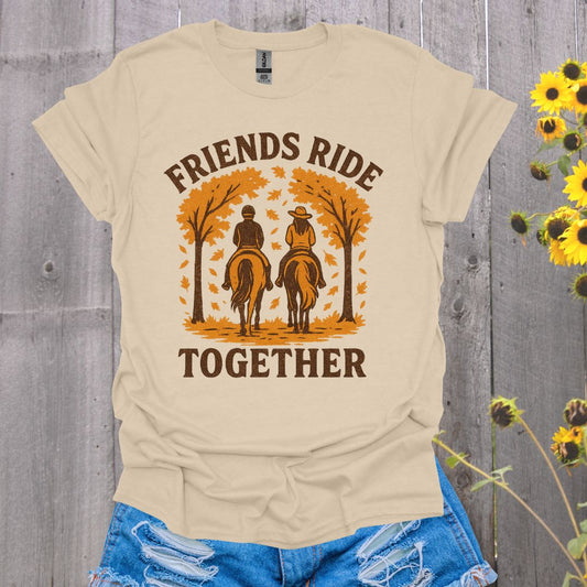 Friends Ride Together Horse T-Shirt