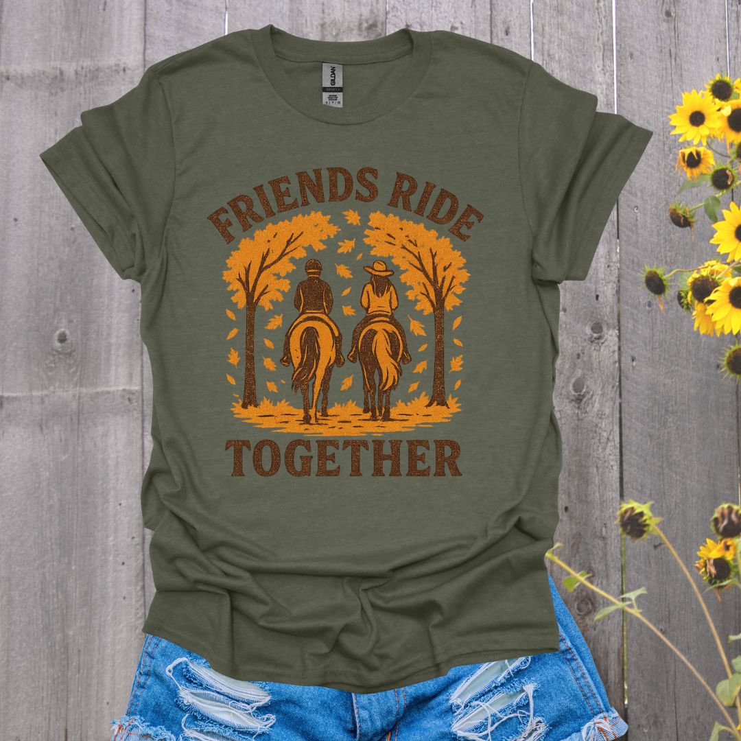 Friends Ride Together Horse T-Shirt