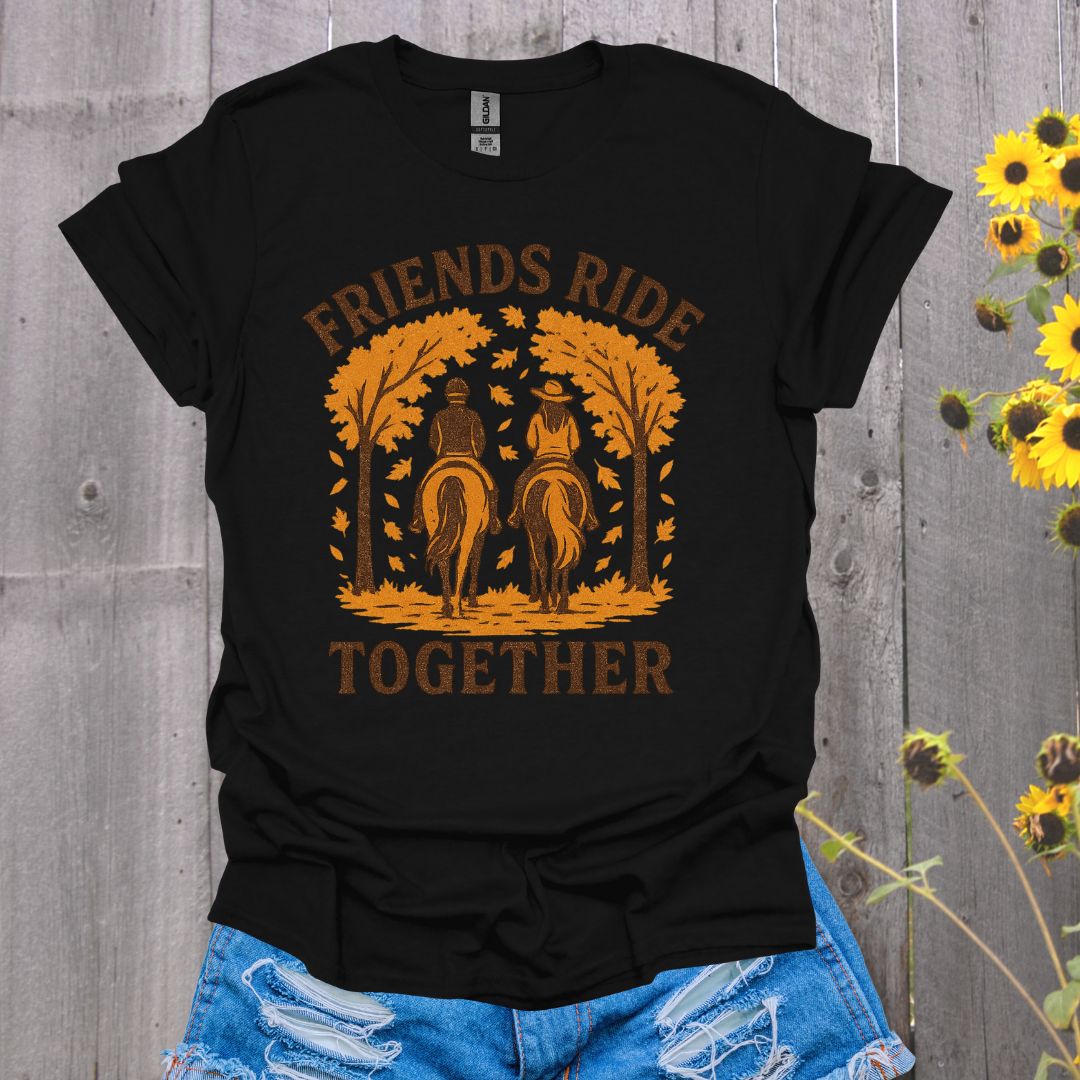 Friends Ride Together Horse T-Shirt