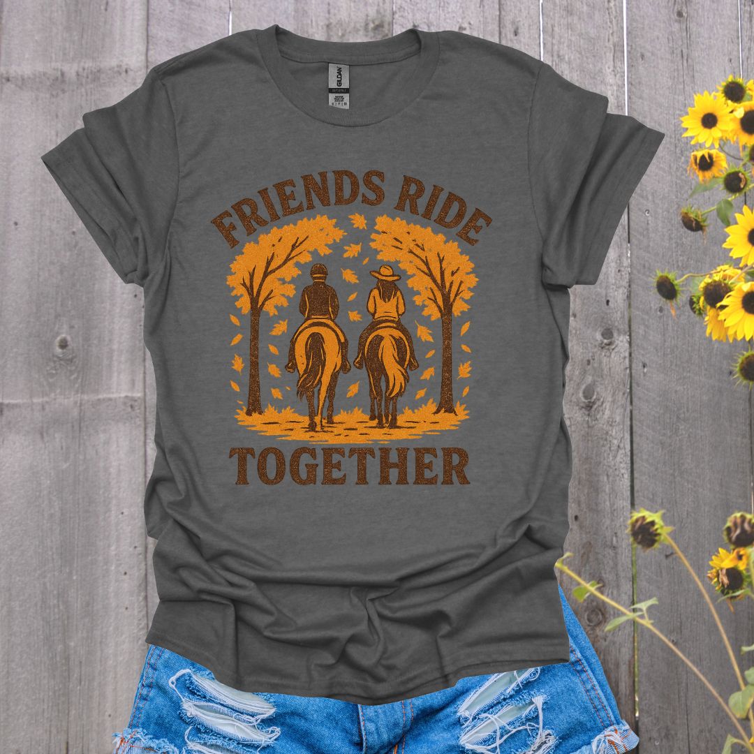 Friends Ride Together Horse T-Shirt