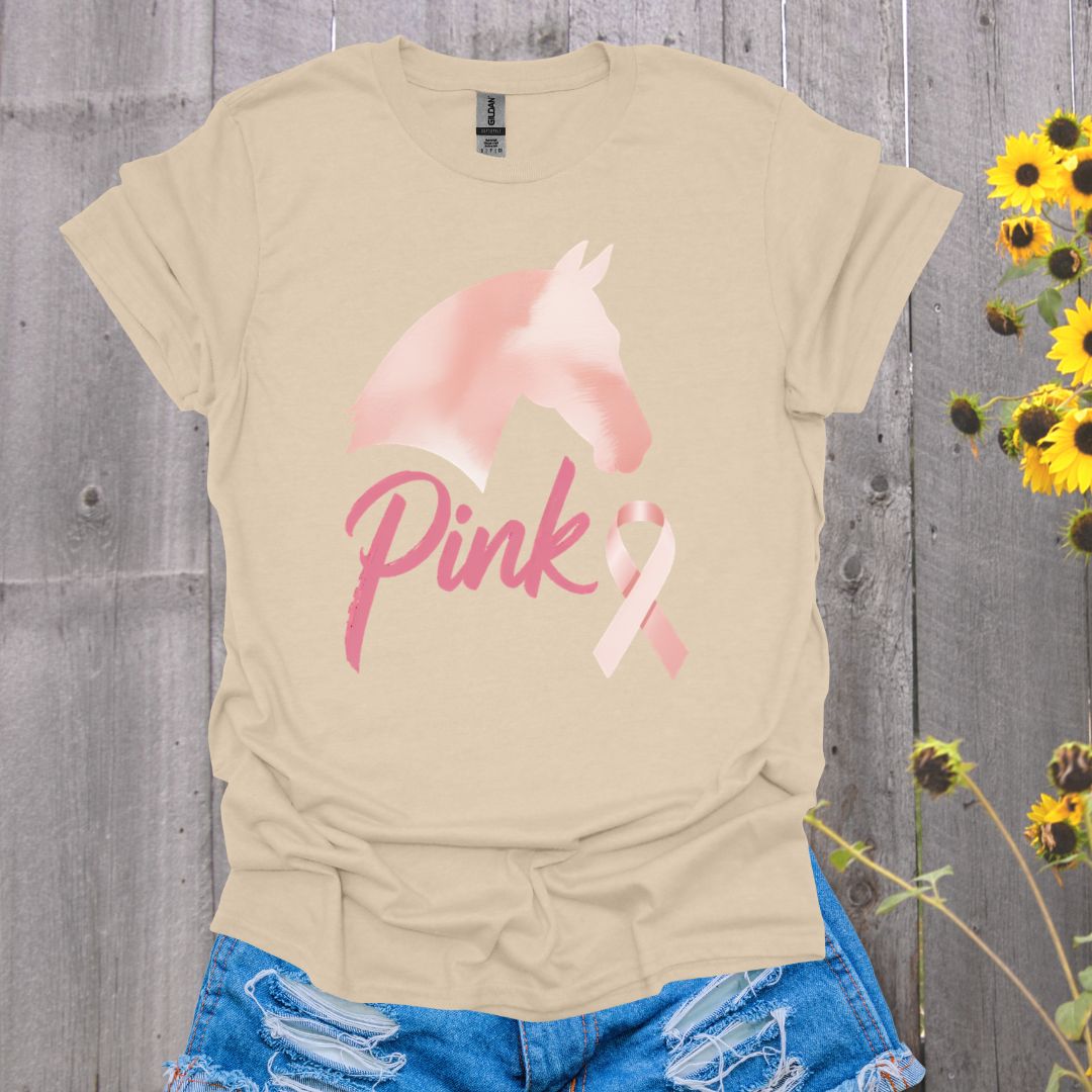 Pink Horse Breast Cancer T-Shirt