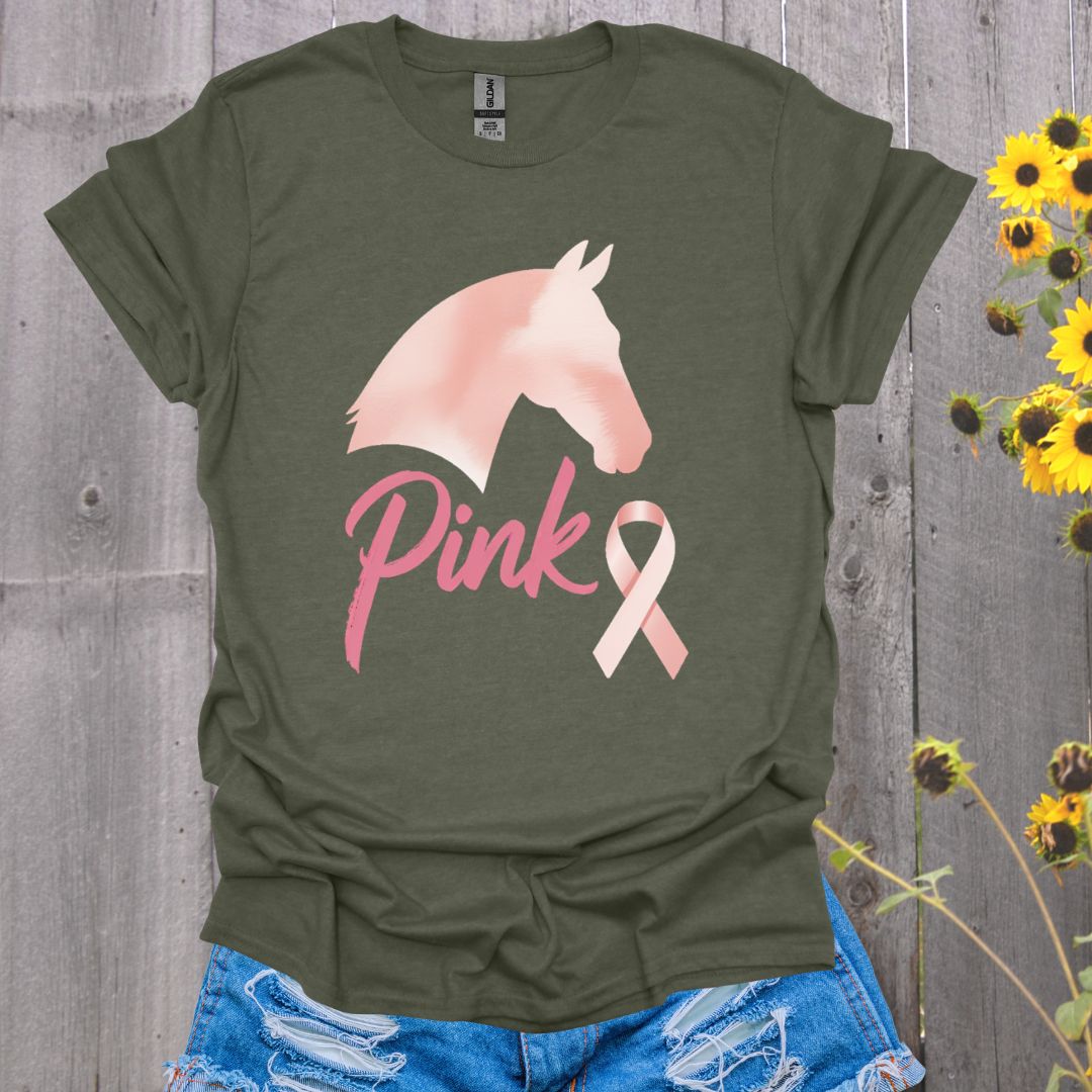 Pink Horse Breast Cancer T-Shirt