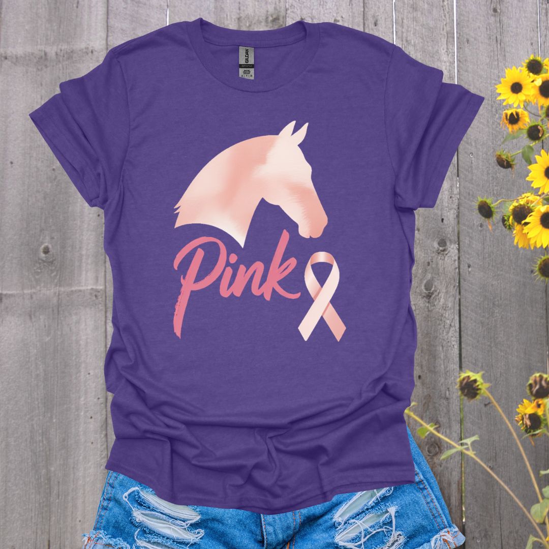 Pink Horse Breast Cancer T-Shirt