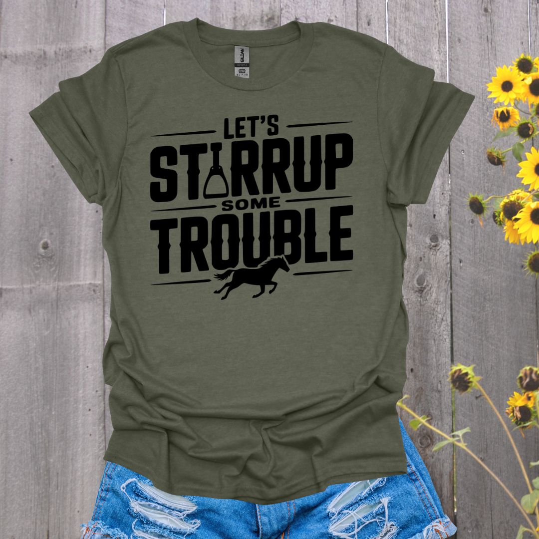 Stirrup Trouble Horse T-Shirt