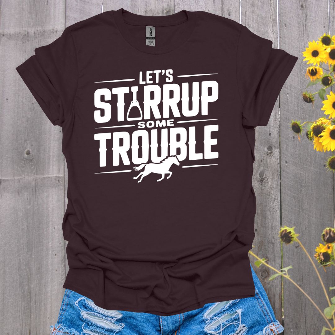 Stirrup Trouble Horse T-Shirt