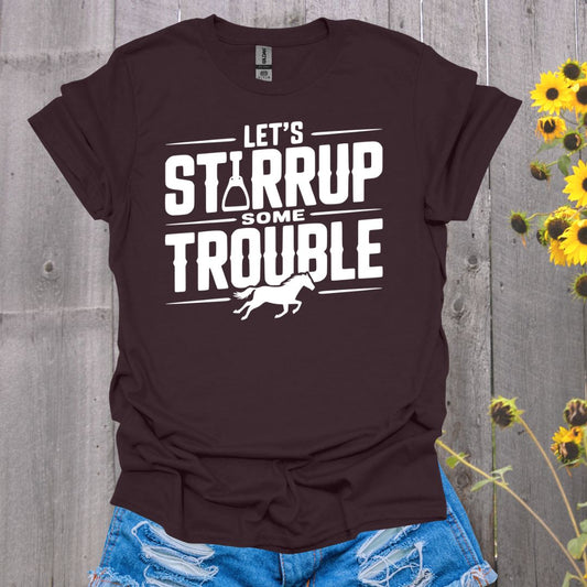 Stirrup Trouble Horse T-Shirt
