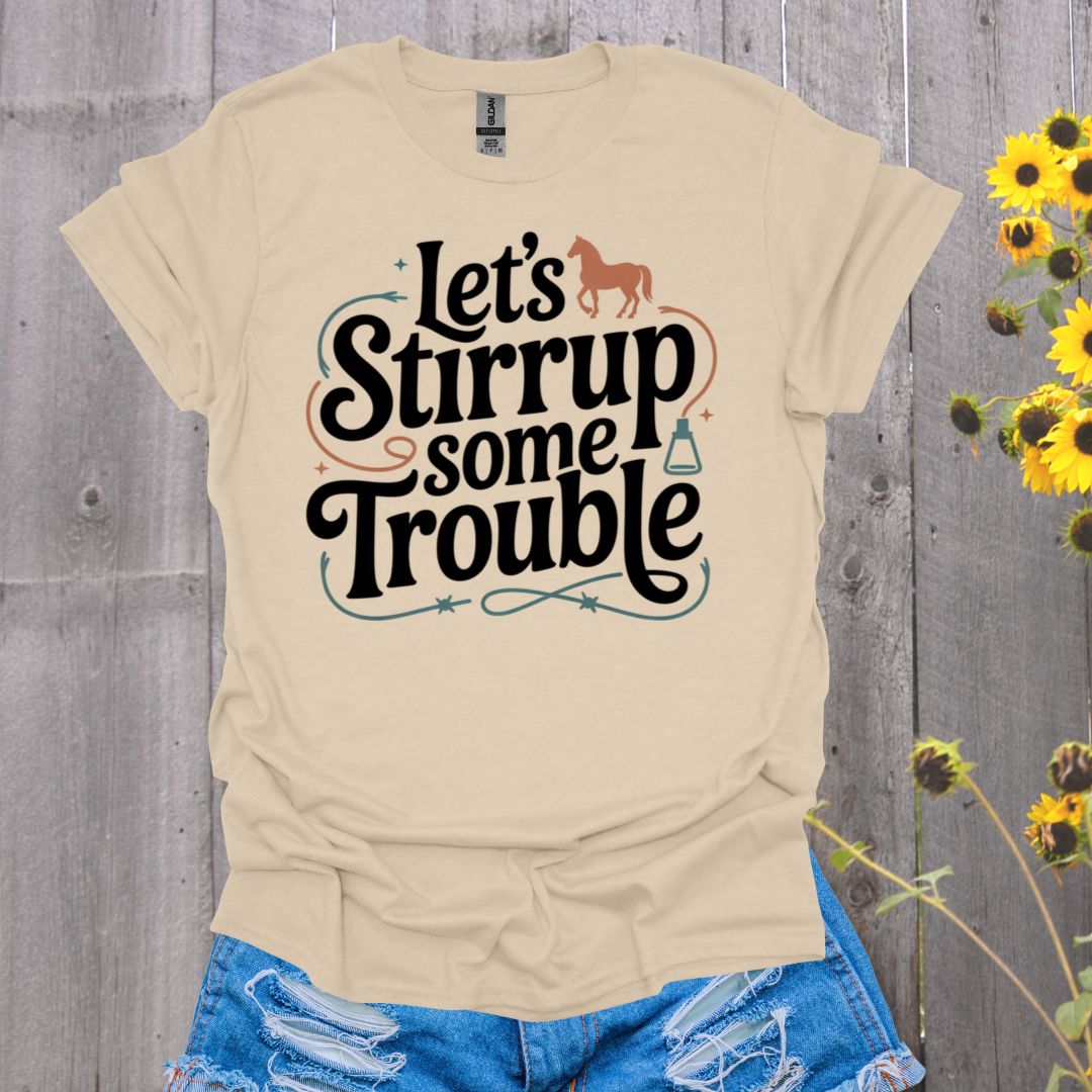 Stirrup Trouble Horse T-Shirt
