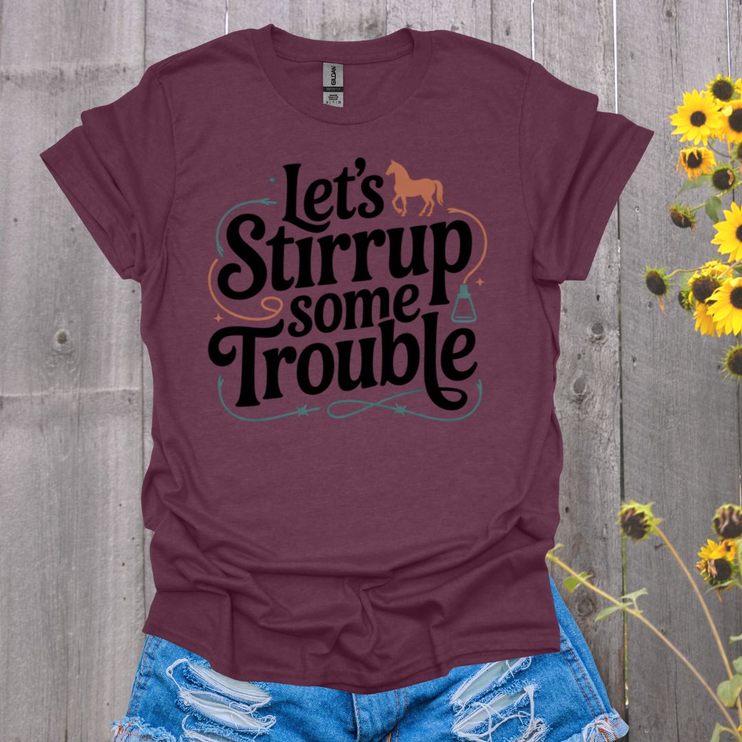 Stirrup Trouble Horse T-Shirt